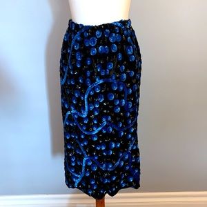 Vintage sequin midi skirt size med